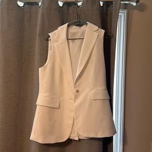 White blazer vest